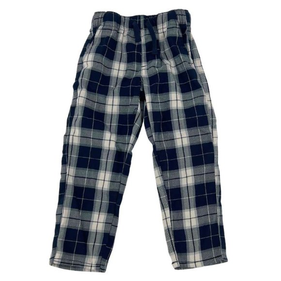 H&M | Boy's Plaid Sleep Pant | Blue & Cream | Size 4T - Picture 1 of 2